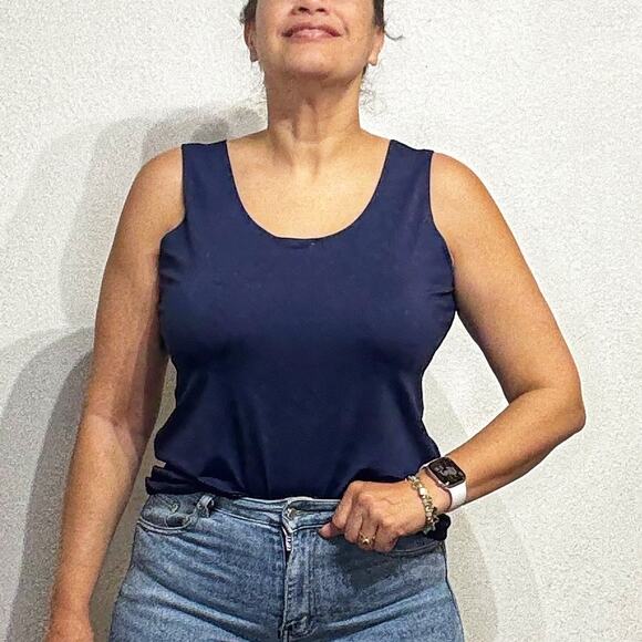 Chico's Navy Cami Sz 2 - Picture 1 of 12